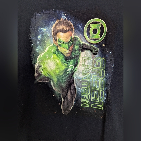 🎈DC Comics Green Lantern Blue T-Shirt - Kids Size Large - Picture 2 of 4